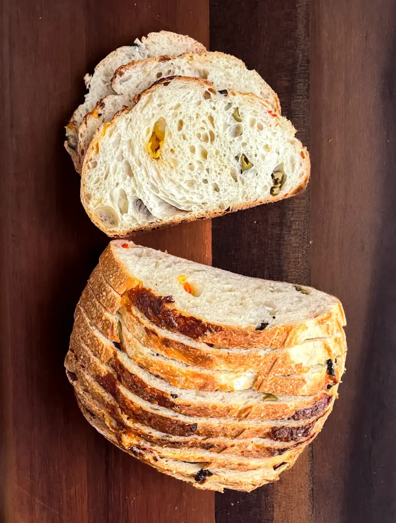 Thai Chili, Olives & Cheese Sourdough Loaf