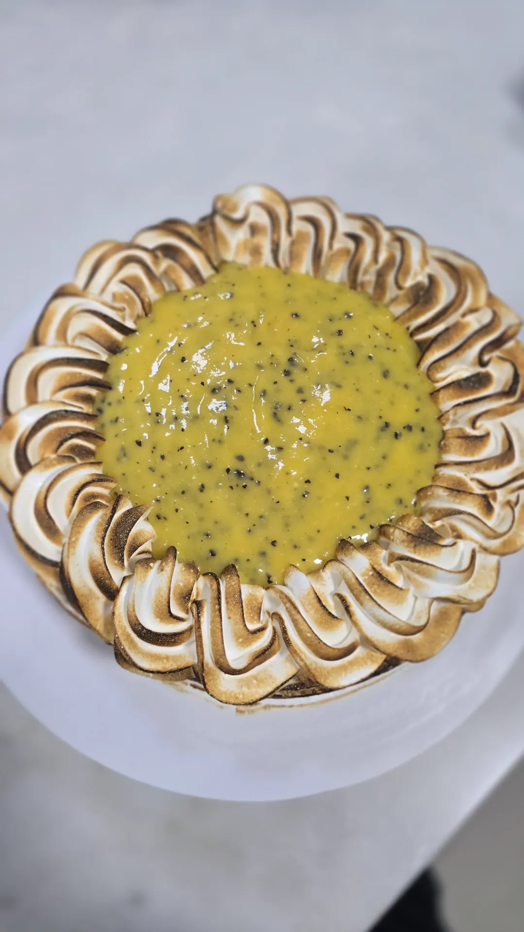 Passionfruit Meringue Cake Slice