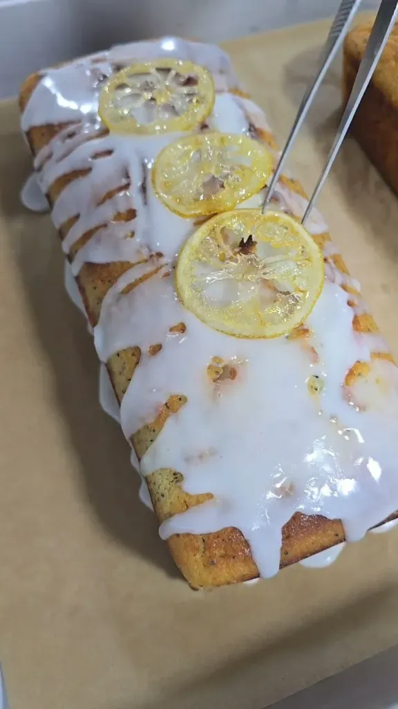 Lemon & Poppyseed Loaf Cake Slice